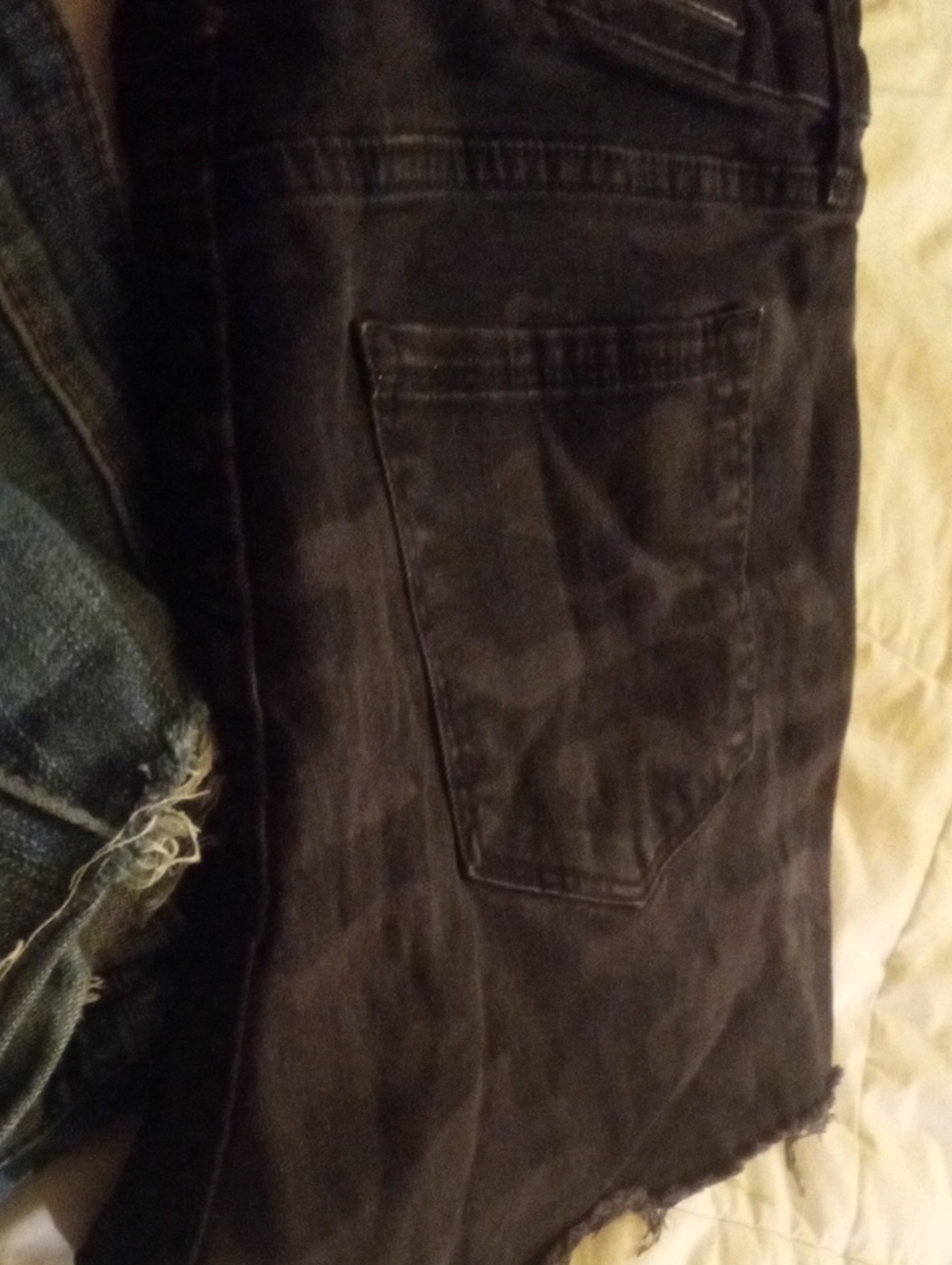 True Religion Blue Distressed Denim Cutoff Shorts (Plus 2nd Pair Free) - Picture 11 of 12